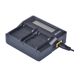 Ultra Fast LCD Dual Charger for Sony NP F970 F960 F550 F570 QM91D