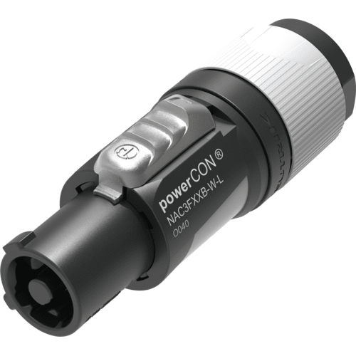 powerCON cable connector power out grey, OD 10-16mm