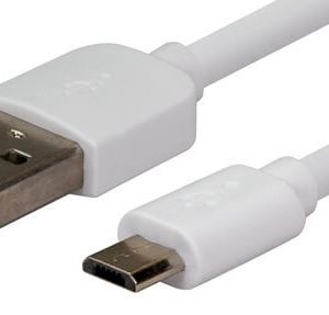 DYNAMIX 5m USB 2.0 Micro-B Male To USB-A Male Connectors - White