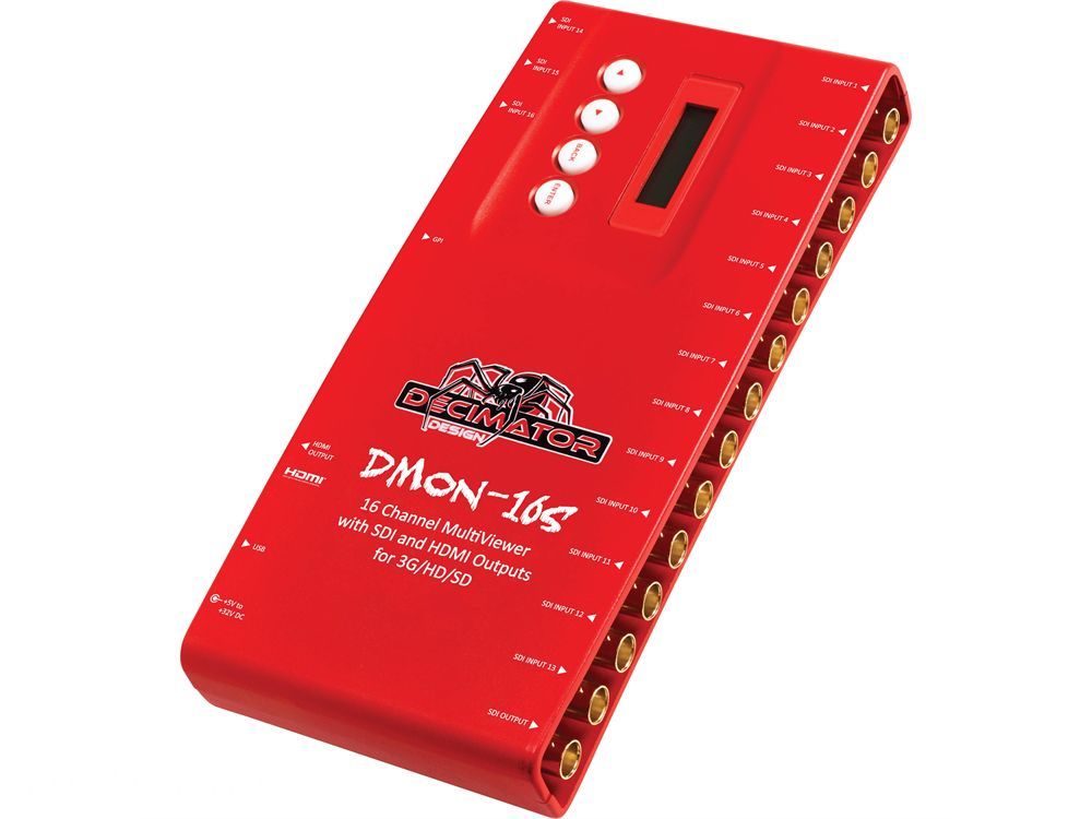 DECIMATOR DMON-16S 16-Channel Multi-Viewer with SDI & HDMI Outputs