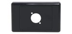 Black Wallplate For D Series Connector - front view