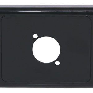 Black Wallplate For D Series Connector - front view