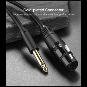 6.5mm 1/4" Jack to Female XLR Cable Male for Microphone 3m AV131