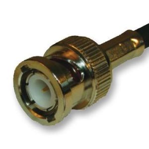 RF / Coaxial Connector, BNC Coaxial, Straight Plug, Crimp, 50 ohm, RG58, Brass