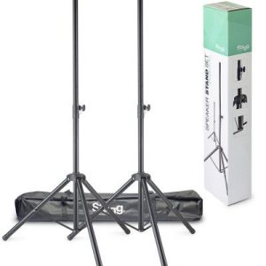 Stagg Speaker Stand Pair Aluminum Med - Heavy Black