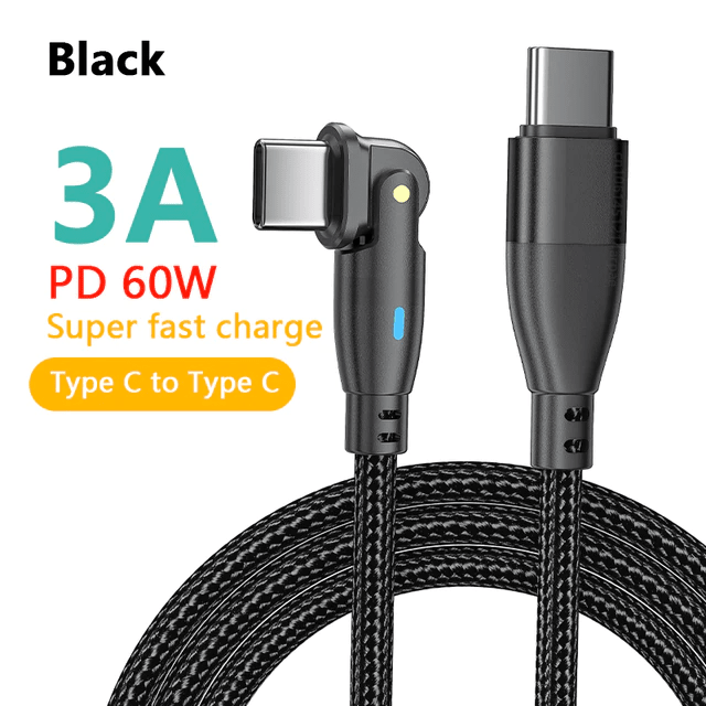 180° Rotate 100W USB C to USB C Type C 1.8m