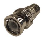 BNC Plug Jack Straight Adapter 50 ohm - front view