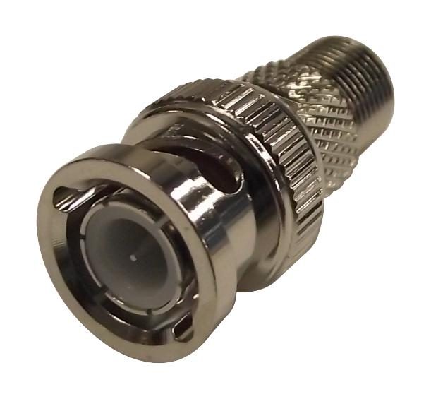 BNC Plug Jack Straight Adapter 50 ohm - front view