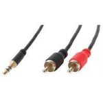 3.5mm Stereo M to Dual RCA M Slim Cable
