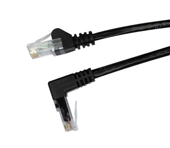 2m Cat6 Black UTP Right Angled Patch Lead (T568A)