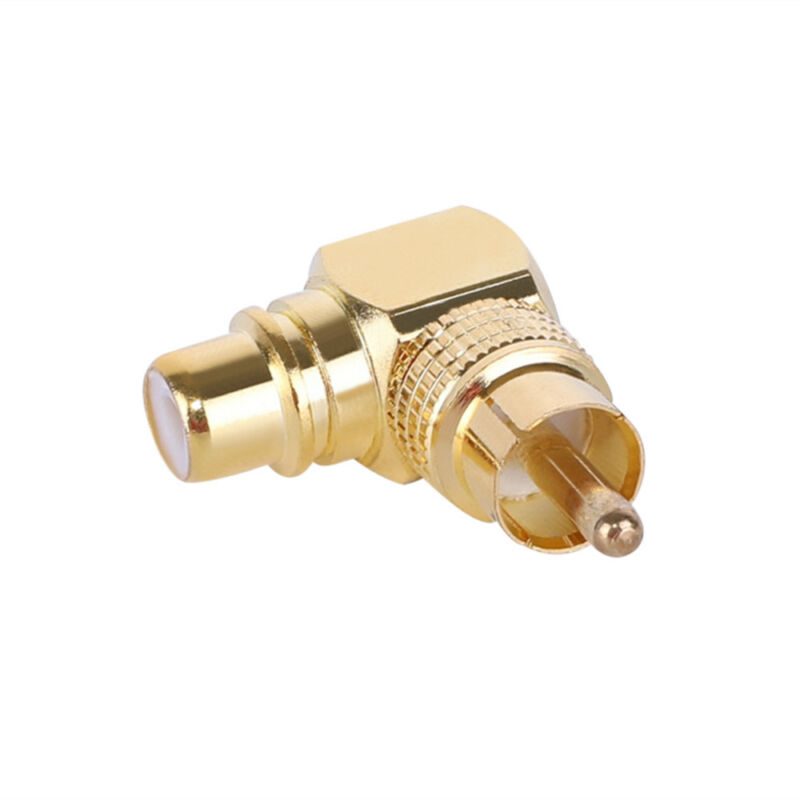 Right Angle RCA Adaptor Male to Female Plug 90 Degrees