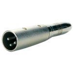 XLR 1/4 Inch Mono Female to Male Connector Plug - Nickel