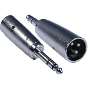 XLR 1/4 Inch Stereo Male to Male Connector Plug - Nickel
