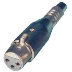 1/4" Mono Female to Female XLR Adapter Plug - front view