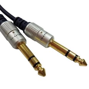 2 m  6.35mm (1/4") Stereo Jack Plug, 6.35mm (1/4") Stereo Jack Plug