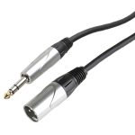 6ft 1/4" TRS to Male XLR Cable 1.8m - front view