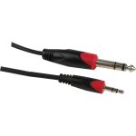 TRS 3.5mm to TRS 6.5mm or 1/4" Jack Plug Cable 914.4mm
