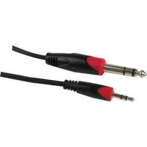 TRS 3.5mm to TRS 6.5mm or 1/4" Jack Plug Cable 914.4mm