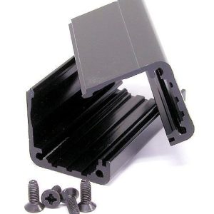 D-SIZE EXTRUSION - BLACK SET OF 2 HALVES + 4 SCREWS