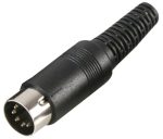 Male 5P Din/Midi Plug with Plastic Handle