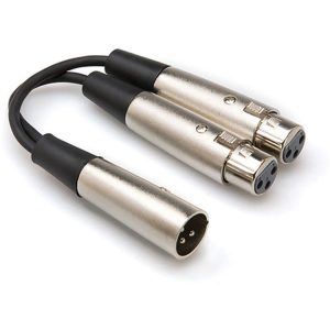 Y Cable XLR3M to Dual XLR3F