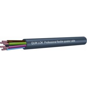 QuikLok Bulk Speaker Cable 6x2.50mm2, OD 13.0mm, Black - Per Metre