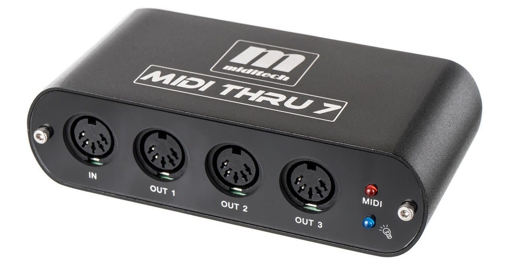 Miditech 1 in 7 Out MIDI Thru Splitter Version 2 - front view