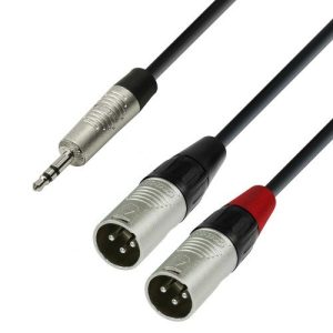 Audio Cable REAN 3.5 mm Jack stereo to 2 x XLR male 3 m