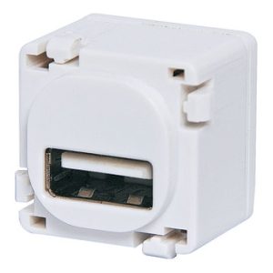 USB 2.0 Clipsal Clip-In Mechanism - front view