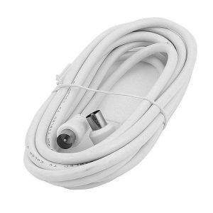 TV Coax Aerial Cable White - 2m