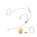 Prefessional Beige Headset Microphone with Detachable Mini XLR Cable - front view