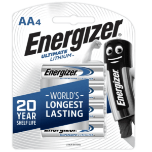 Energizer Ultimate Lithium AA Battery - 4 Pack
