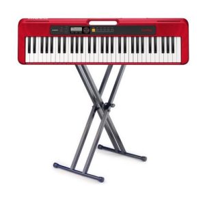 Casio CT-S200 61 Key Digital Portable Keyboard Red With Stand