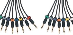 Maximum 6.3mm TRS to 6.3mm TRS jack loom, 8 way, 6 metre