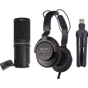 Zoom ZDM-1 Podcast Mic Pack with Headphones, Windscreen, XLR, And Tabletop Stand