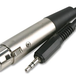 Audio / Video Cable Assembly, XLR Socket, 3 Way, 3.5mm Stereo Jack Plug, 6.6 ft, 2 m, Black