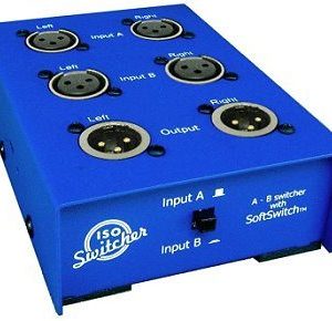 ISO Switcher Dual Channel unit with two sets of XLR inputs and one set of XLR outputs