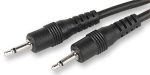 Audio / Video Cable Assembly, 2.5mm Mono Jack Plug, 2.5mm Mono Jack Plug, 9.8 ft, 3 m, Black