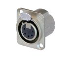 Neutrik  XLR Connector  5 Pin  Panel Mount  FEMALE