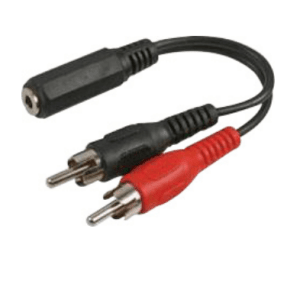 2x RCA to 3.5mm Socket