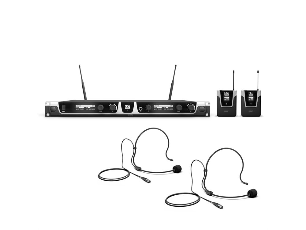 LD Systems Wireless Microphone System U506 with 2x Bodypack and 2x Headset