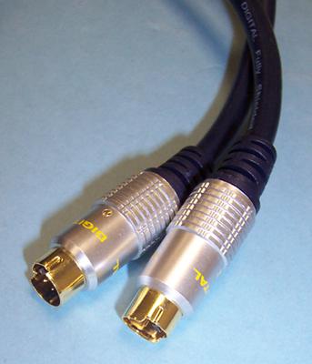 Mini Din Cable 4 Pin Male to 4 Pin Male 2m - front view
