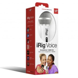 White iRig Voice Handheld microphones for smartphone and tablets