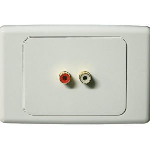 Wall Plate (Clipsal 2000) with 2 Female RCA