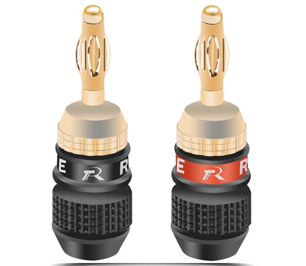 Banana Plug  Adapters 2 Piece Set - Red and Black