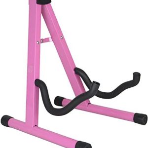 A-Frame Guitar Stand for Acoustic and Classical Guitars - Pink