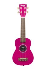 Soprano Ukulele Featuring Wooden Body, Board and Bridge - Includes Bag, Strings and Machine Heads Dragonfruit - front view