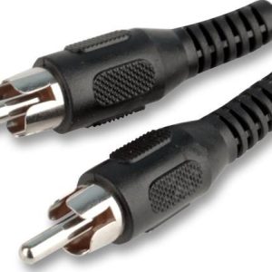 Audio / Video Cable Assembly, Phono (RCA) Plug, Phono (RCA) Plug, 6.6 ft, 2 m, Black