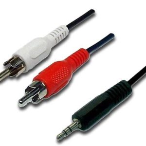 DYNAMIX 2m Stereo 3.5mm Plug To 2 RCA Plug, Cable - front view