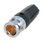 rearTWIST 75 Ohm BNC Line Connector for Belden 1694F - front view
